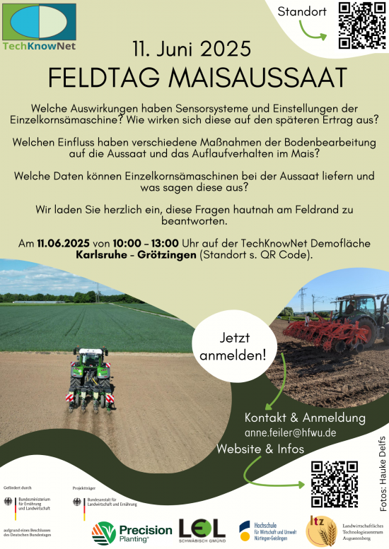 Feldtag Maisaussaat TechKnowNet 11.06.2025